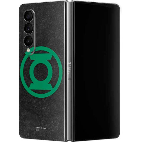 DC Comics Green Lantern Logo Black Background Galaxy Z Fold4 5G Skin